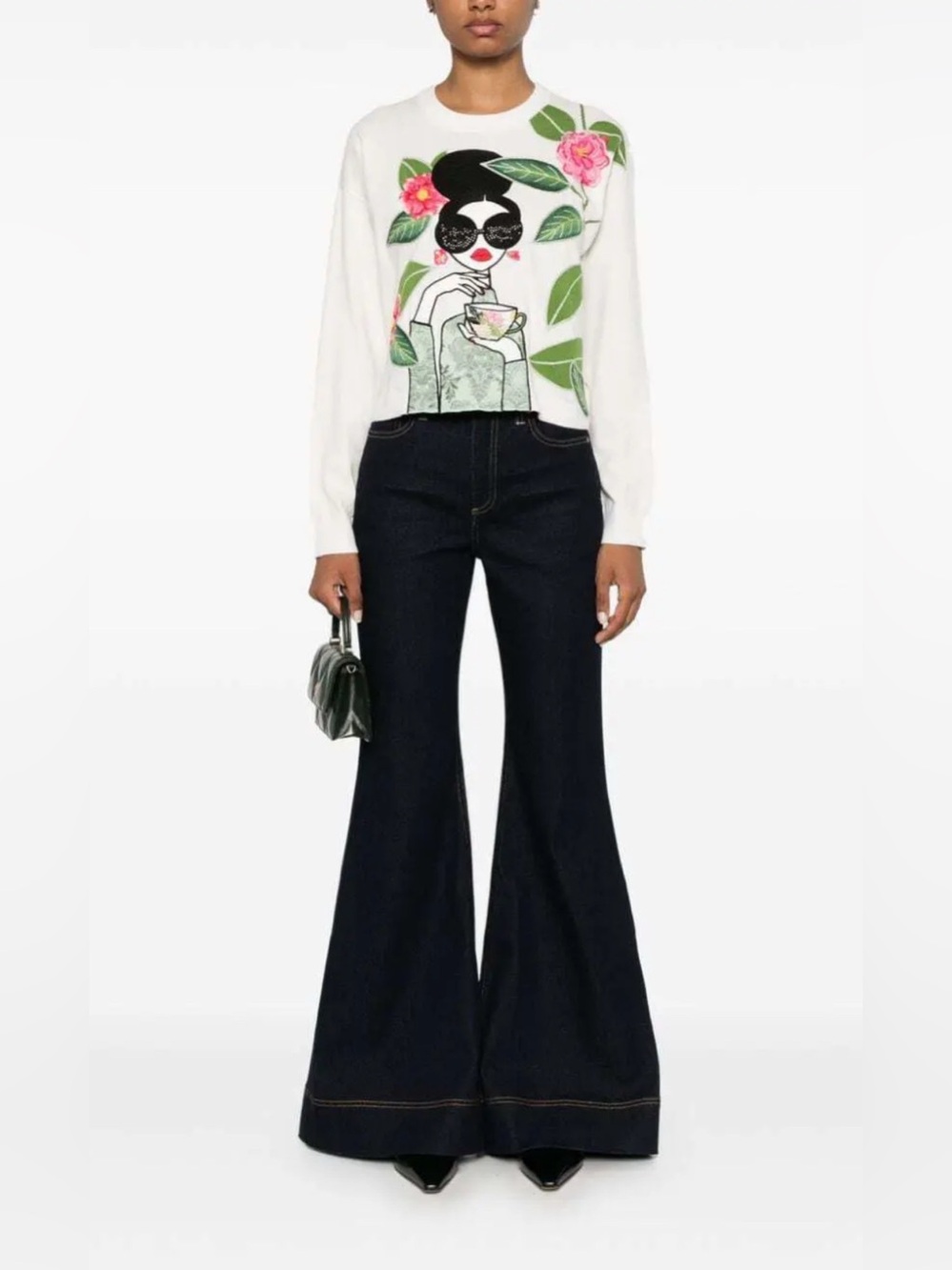 Alice + Olivia Embellished Floral Sweater | NWOT | $370